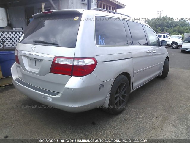 5FNRL38816B043640 - 2006 HONDA ODYSSEY TOURING SILVER photo 4