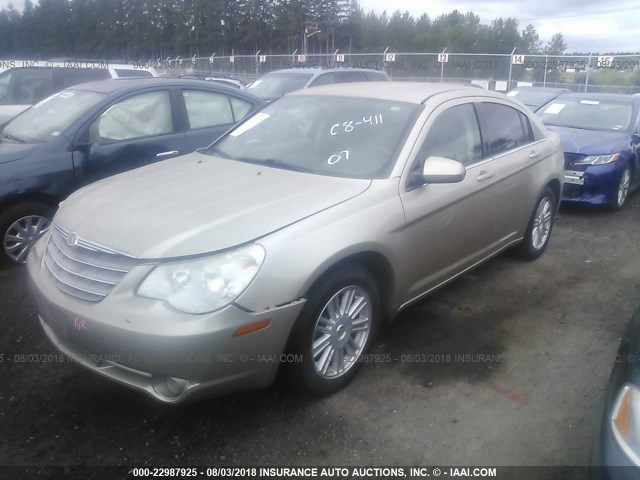 1C3LC56R17N602382 - 2007 CHRYSLER SEBRING TOURING GOLD photo 2