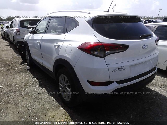 KM8J33A48GU126460 - 2016 HYUNDAI TUCSON LIMITED/SPORT AND ECO/SE WHITE photo 3