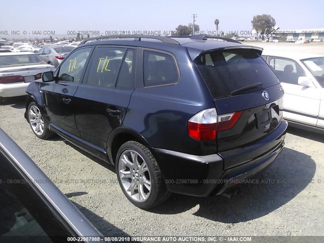 WBXPC93438WJ14482 - 2008 BMW X3 3.0SI 蓝色 照片 3