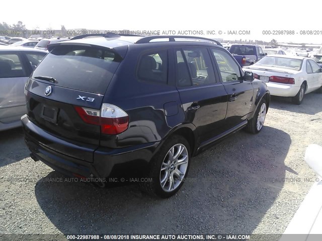 WBXPC93438WJ14482 - 2008 BMW X3 3.0SI 蓝色 照片 4