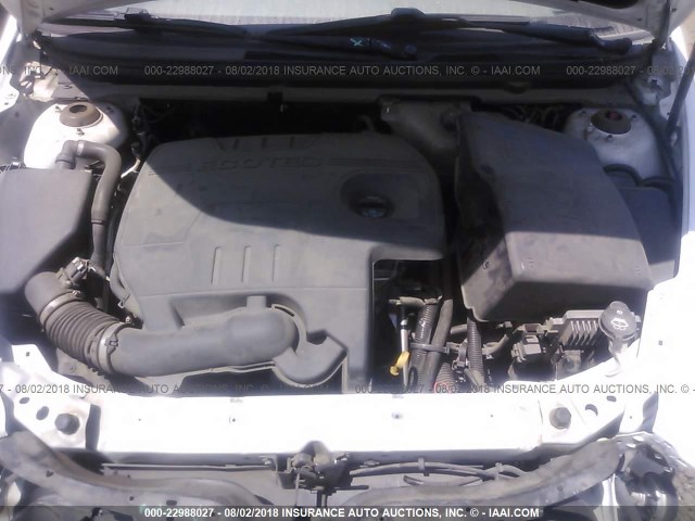 1G1ZA5EB5AF302046 - 2010 CHEVROLET MALIBU LS WHITE photo 10