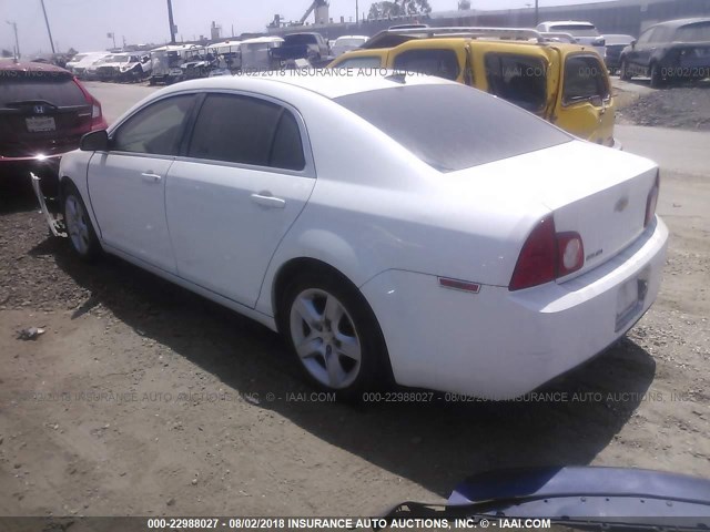 1G1ZA5EB5AF302046 - 2010 CHEVROLET MALIBU LS WHITE photo 3