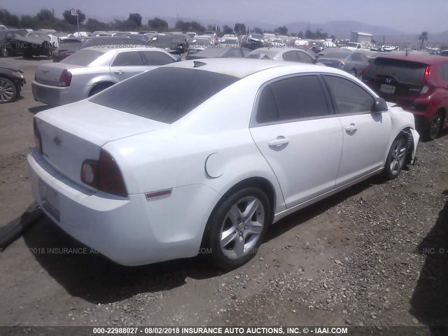 1G1ZA5EB5AF302046 - 2010 CHEVROLET MALIBU LS WHITE photo 4