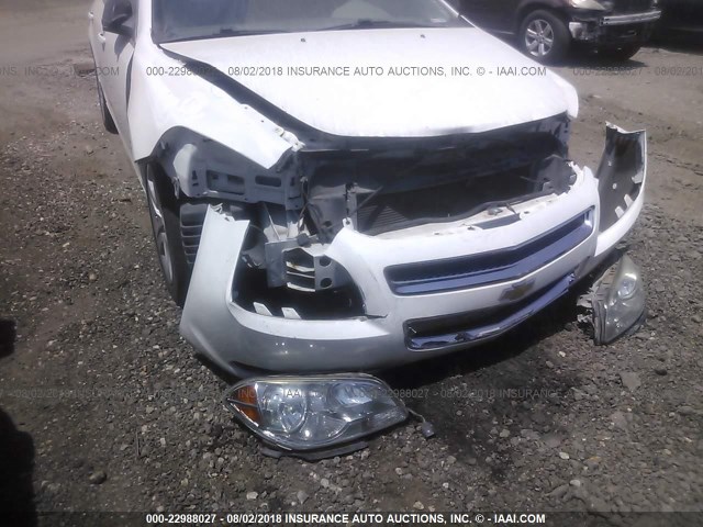1G1ZA5EB5AF302046 - 2010 CHEVROLET MALIBU LS WHITE photo 6