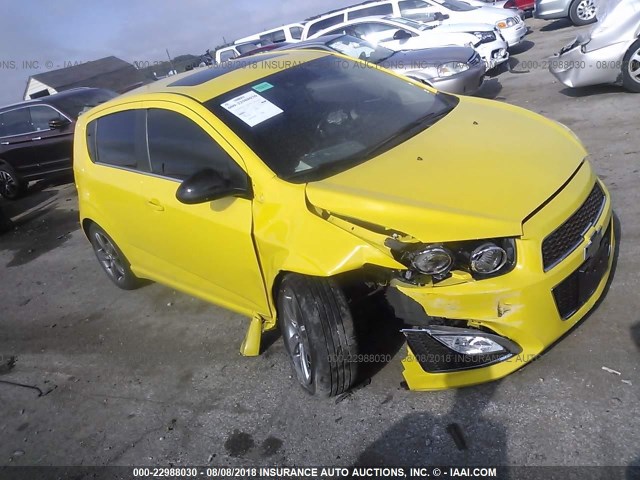 1G1JH6SB4G4127277 - 2016 CHEVROLET SONIC RS YELLOW photo 1