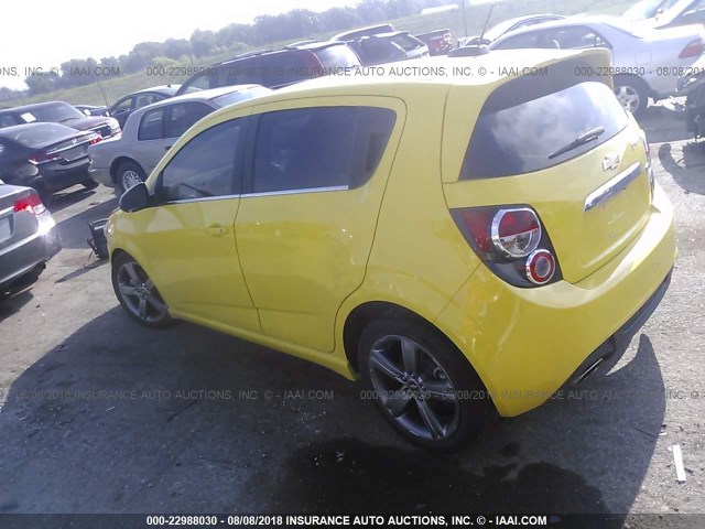 1G1JH6SB4G4127277 - 2016 CHEVROLET SONIC RS YELLOW photo 3