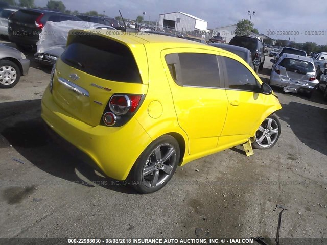 1G1JH6SB4G4127277 - 2016 CHEVROLET SONIC RS YELLOW photo 4