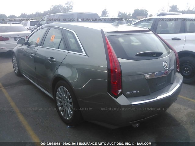 1G6DS8EV7A0130960 - 2010 CADILLAC CTS PREMIUM COLLECTION GRAY photo 3