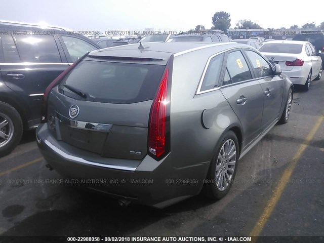 1G6DS8EV7A0130960 - 2010 CADILLAC CTS PREMIUM COLLECTION GRAY photo 4