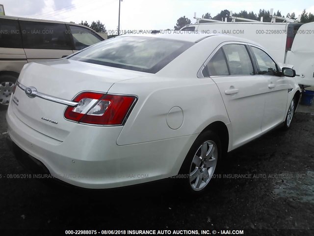 1FAHP2FW2AG160708 - 2010 FORD TAURUS LIMITED WHITE photo 4