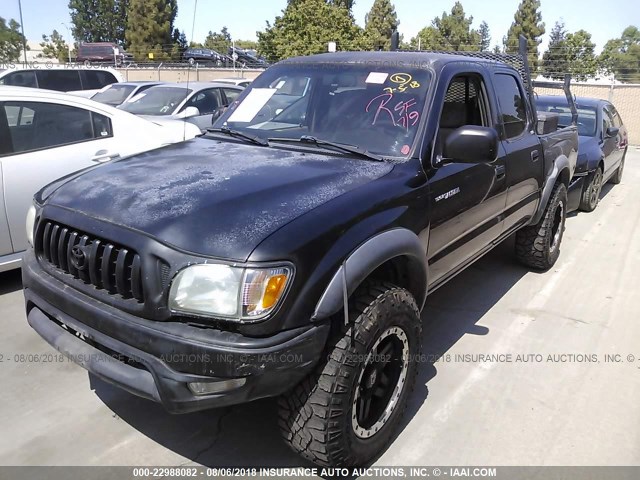 5TEGN92N41Z742562 - 2001 TOYOTA TACOMA DOUBLE CAB PRERUNNER BLACK photo 2