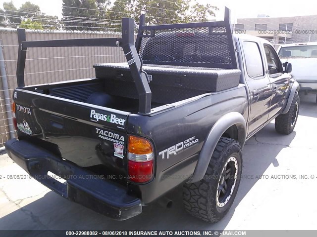 5TEGN92N41Z742562 - 2001 TOYOTA TACOMA DOUBLE CAB PRERUNNER BLACK photo 4