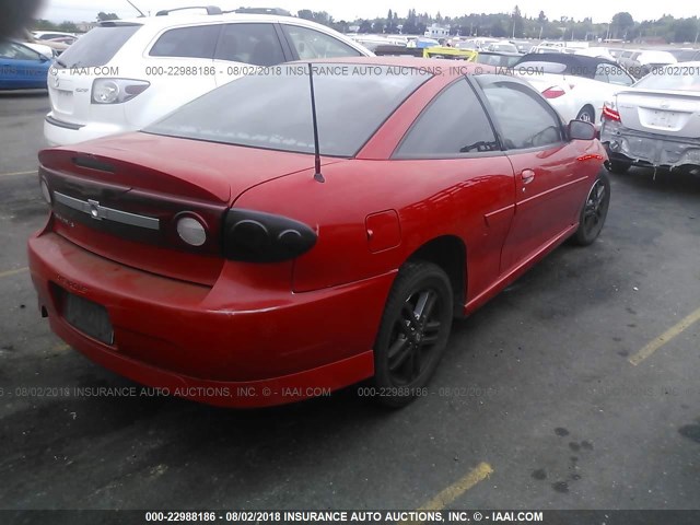 1G1JH12F837337296 - 2003 CHEVROLET CAVALIER LS SPORT RED photo 4