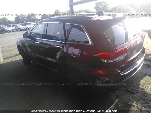 1C4RJFBG4EC215629 - 2014 JEEP GRAND CHEROKEE LIMITED RED photo 3