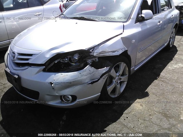 JM1BK344261523427 - 2006 MAZDA 3 HATCHBACK SILVER photo 6