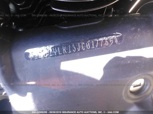 1HD1YLK13JC017765 - 2018 HARLEY-DAVIDSON FXFBS FAT BOB 114 GRAY photo 10