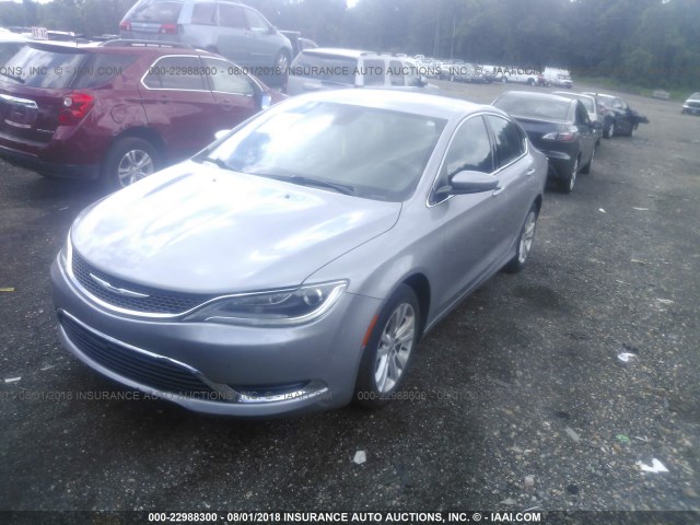 1C3CCCAB9FN628659 - 2015 CHRYSLER 200 LIMITED SILVER photo 2