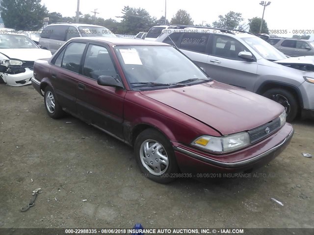 1NXAE94A8MZ249461 - 1991 TOYOTA COROLLA DLX BURGUNDY photo 1