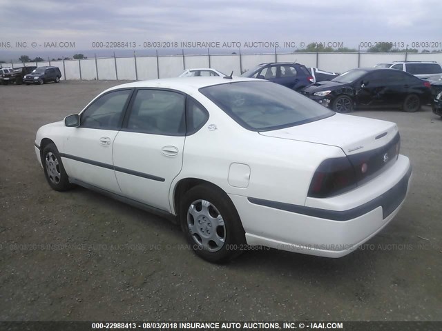 2G1WF52E659153549 - 2005 CHEVROLET IMPALA WHITE photo 3