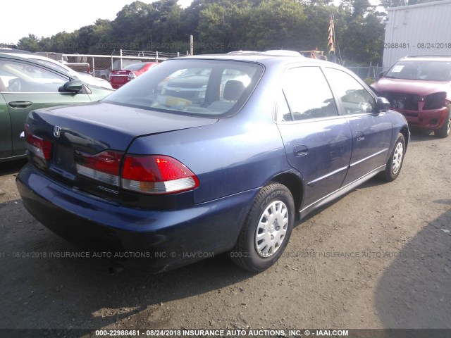 1HGCF86602A049431 - 2002 HONDA ACCORD VALUE BLUE photo 4