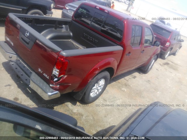 1N6AD0EV8JN759994 - 2018 NISSAN FRONTIER S/SV/SL/PRO-4X RED photo 4