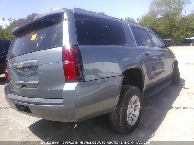 1GNSCHKC3JR274660 - 2018 CHEVROLET SUBURBAN C1500 LT GRAY photo 4