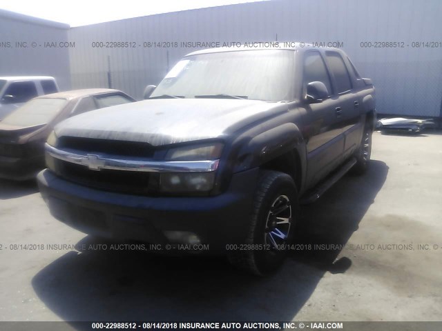 3GNEC13T23G230512 - 2003 CHEVROLET AVALANCHE C1500 BLACK photo 2