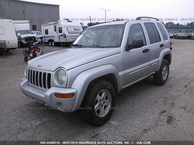 1J4GL58KX3W567711 - 2003 JEEP LIBERTY LIMITED SILVER photo 2