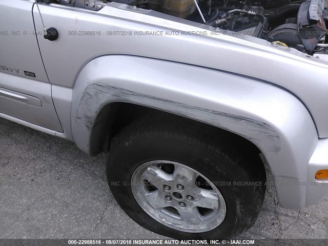 1J4GL58KX3W567711 - 2003 JEEP LIBERTY LIMITED SILVER photo 6