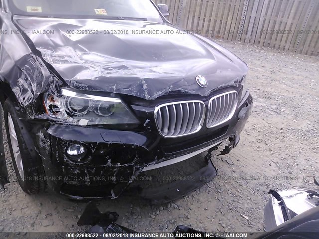 5UXWX7C53E0E77570 - 2014 BMW X3 XDRIVE35I BLACK photo 6