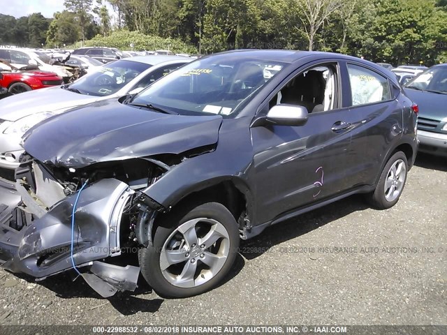 3CZRU6H37HM729953 - 2017 HONDA HR-V LX GRAY photo 2