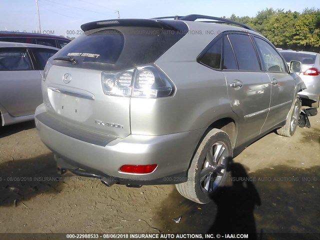 JTJHW31U572025508 - 2007 LEXUS RX 400H SILVER photo 4