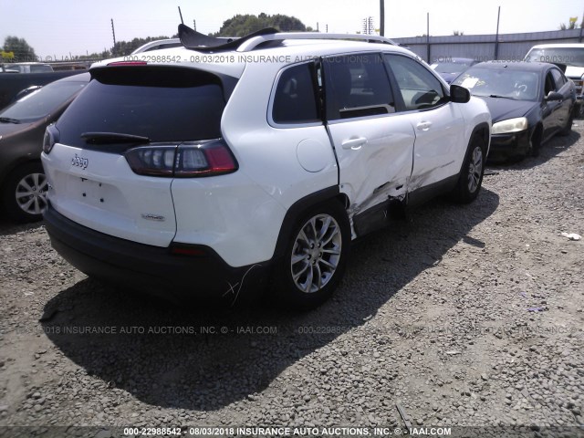 1C4PJMLB4KD182216 - 2019 JEEP CHEROKEE LATITUDE PLUS WHITE photo 4