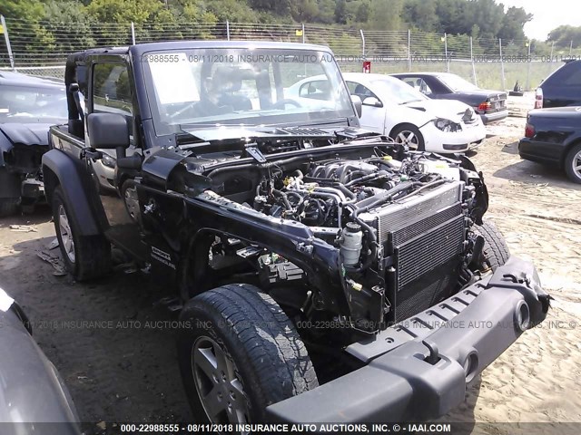 1C4AJWAG1CL262810 - 2012 JEEP WRANGLER SPORT BLACK photo 1