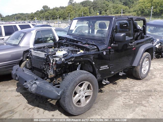 1C4AJWAG1CL262810 - 2012 JEEP WRANGLER SPORT BLACK photo 2