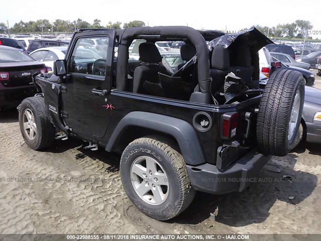 1C4AJWAG1CL262810 - 2012 JEEP WRANGLER SPORT BLACK photo 3