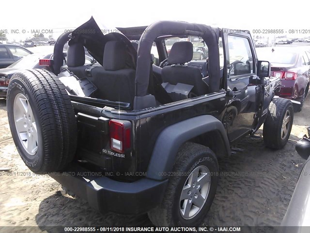 1C4AJWAG1CL262810 - 2012 JEEP WRANGLER SPORT BLACK photo 4