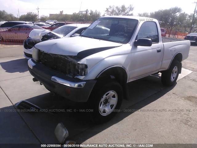 4TANM92N4YZ656289 - 2000 TOYOTA TACOMA PRERUNNER SILVER photo 2