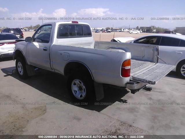 4TANM92N4YZ656289 - 2000 TOYOTA TACOMA PRERUNNER SILVER photo 3