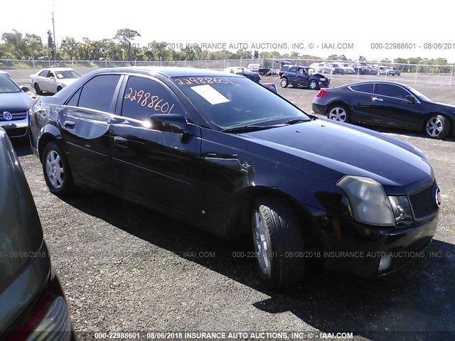 1G6DM57T870159705 - 2007 CADILLAC CTS BLACK photo 1