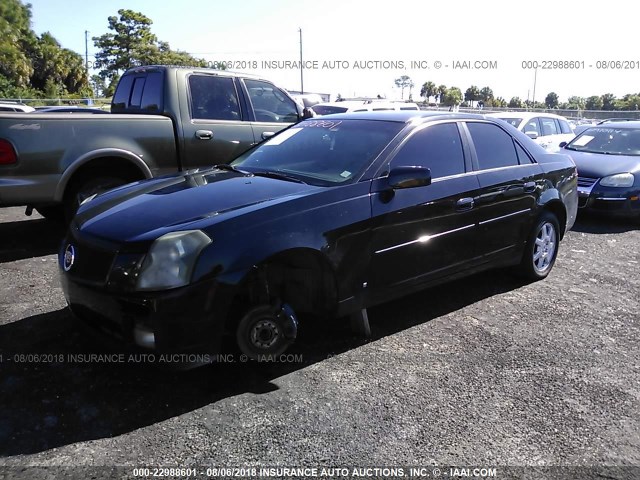 1G6DM57T870159705 - 2007 CADILLAC CTS BLACK photo 2