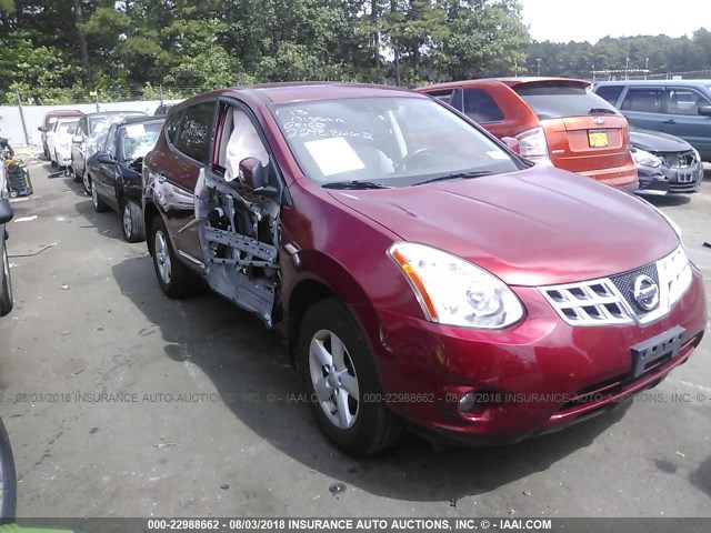 JN8AS5MV7DW644037 - 2013 NISSAN ROGUE S/SV RED photo 1