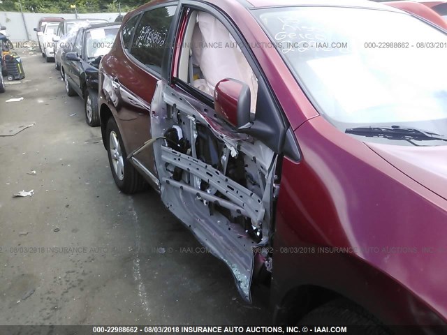 JN8AS5MV7DW644037 - 2013 NISSAN ROGUE S/SV RED photo 6