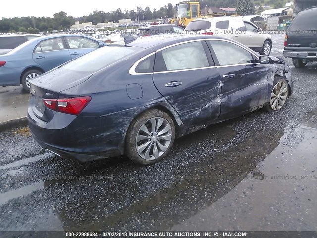 1G1ZH5SX9HF119707 - 2017 CHEVROLET MALIBU PREMIER BLUE photo 4