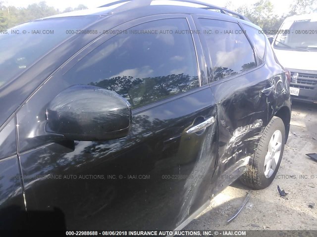 JN8AZ1MU7AW009486 - 2010 NISSAN MURANO S/SL/LE BLACK photo 6