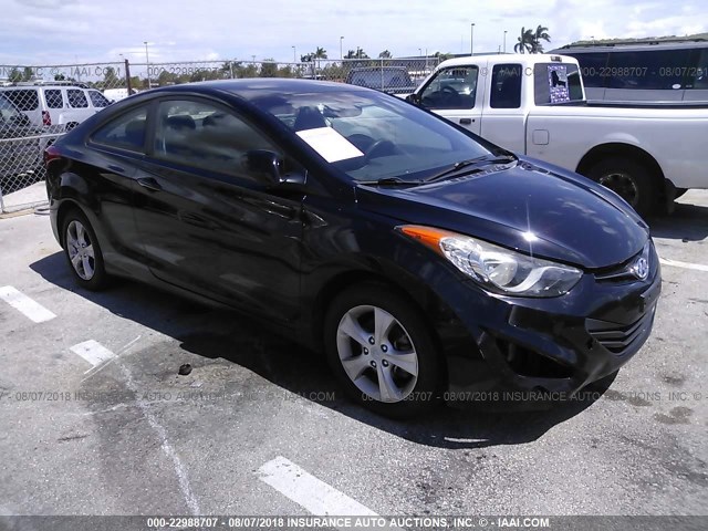 KMHDH6AE3DU014024 - 2013 HYUNDAI ELANTRA COUPE GS/SE BLACK photo 1