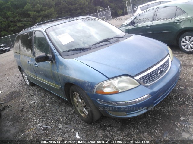 2FMZA52452BA12322 - 2002 FORD WINDSTAR SE BLUE photo 1