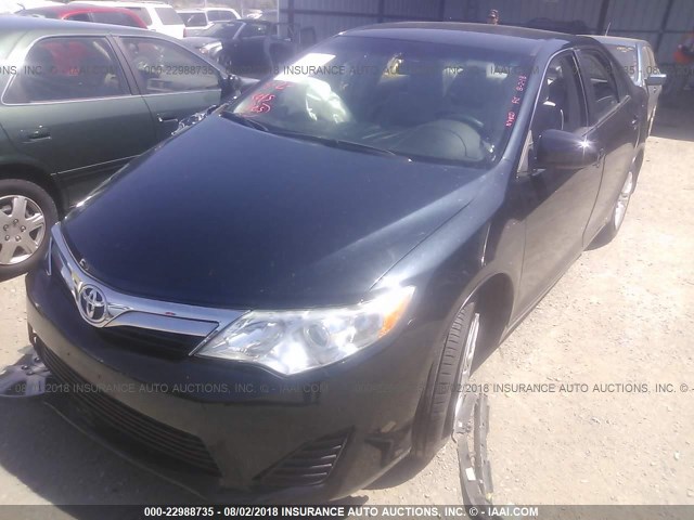 4T4BF1FK6ER397740 - 2014 TOYOTA CAMRY L/SE/LE/XLE მუქი ლურჯი ფოტო 2