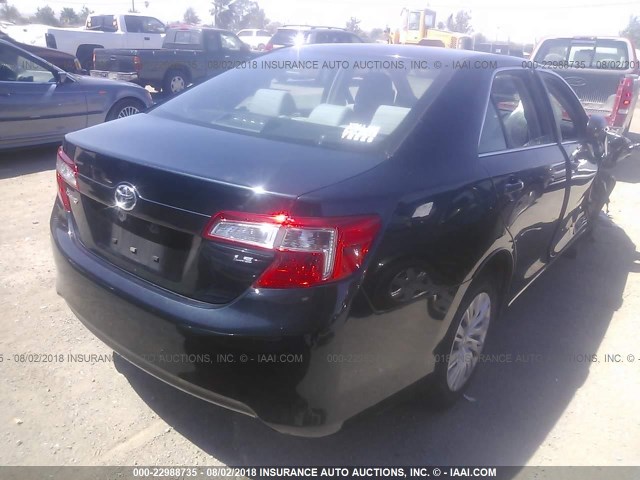 4T4BF1FK6ER397740 - 2014 TOYOTA CAMRY L/SE/LE/XLE მუქი ლურჯი ფოტო 4